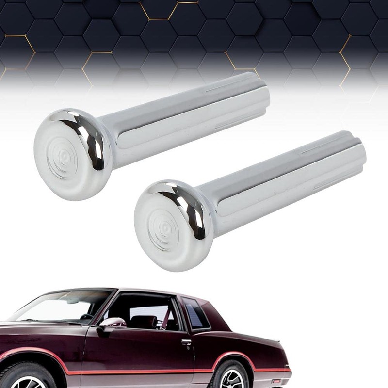 PIT66 Cars Door Lock Knobs Compatible with GM 1971-1988 Chrome