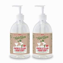 Rebel Green Fresh & Clean Hand Soap - Moisturizing Natural Bathroom & Kitchen Liquid Soap - Gentle Household Hand Wash - Chai Tea, 12 Fl Oz (Pack of 2)