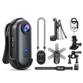 BOBLOV W4 4K Body Camera, Wearable 128GB Mini Body Cam with Waterproof Case, Magnetic Lanyard, 120 Minutes for Recording, Easy to Use for Lecture, Traveling, Pet Walking (128GB 4K Waterproof)