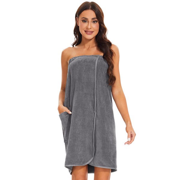 Kniffi Shower Wrap Robe for Women Bath Body Towel Wrap