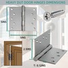5 in Hinges Heavy Duty Door Hinge up to 220