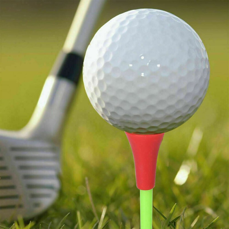 110 Pieces 83mm Golf Tees Multi Color Plastic with Rubber