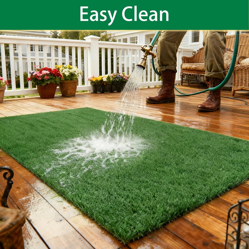 Artificial Grass Outdoor Rug - 4FTX6FT Turf Mat Fake Grass