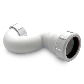 CranPlas | Shower Waste Trap | Bath Trap 40mm | Basin Waste Trap | Easy Grip Compression Nuts | Shallow Bath Trap 40mm | Universal Outlet Fits Plastic, Copper & Lead Pipes | Leak & Heat Tested