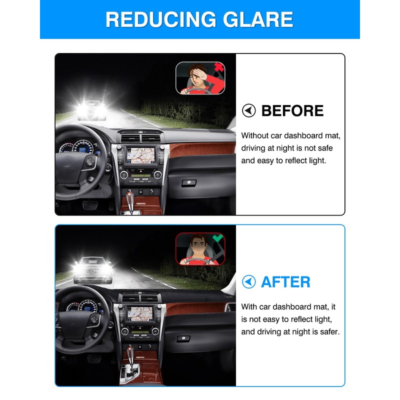 Autorder Dashboard Cover Mat for 2012-2017 Toyota Camry Accessories Dash