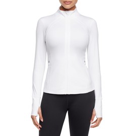 Marika Women's Standard Mesh Full-Zippered Active Jacket, White