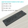 45W Recessed Power Strip USB C, Flush Mount Desk Extender