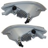 Pair Set LED Fog Lights Clear Lenses w/Bulb, Bezels Wiring