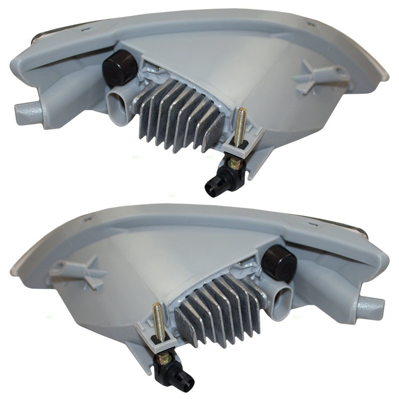 Pair Set LED Fog Lights Clear Lenses w/Bulb, Bezels Wiring
