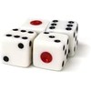 Seiun Shoten Dice, Dice, 6 Sides, 0.5 inch (12 mm) Square, Red Eye, Set of 4