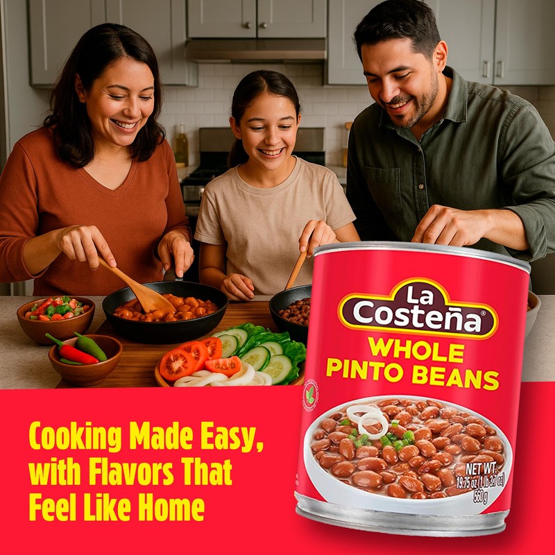 La Costeña Whole Pinto Beans - Ready-to-Eat Canned Pinto Beans