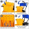 HOMCOM 13.7 Gallon Mop Water Bucket Wringer Cart with Easy