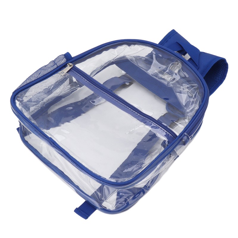 PVC Transparent Backpack Portable PVC Zipper Design High Capacity Clear
