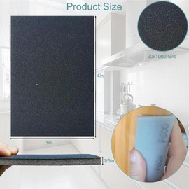 SACKORANGE 20 PCS 3 x 4 Inch 1000 Grit Sanding Sponge, Fine Sanding Sponges Pads, Soft Foam Hand Sander Block Wet Dry Sandpaper for Model Drywall Metal Wood Furniture Polishing