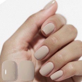 AHAMIOU 10ML Gel Nail Polish Pure Sheer High Gloss Soak Off Gel Polish UV/LED Cure Easy Apply Non-Toxic Nail Art Manicure Salon DIY at Home for Women,Beige