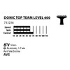 DONIC Donic-Schildkröt Donic-Schildkröt Tischtennisschläger Top Team 600, AVS-Griff, 1,7 mm