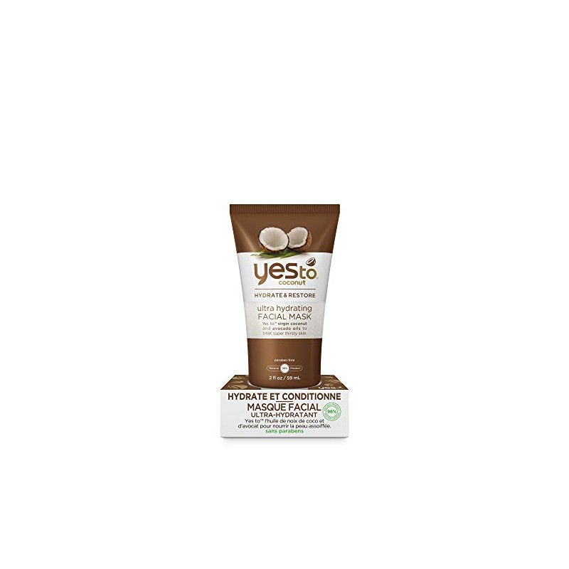 Yes To Coconut Ultra Hydrating Facial Mask, Brown, 2 Fluid