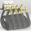 4PCS Silver Velvet Rope – 5FT VIP Set Barrier with