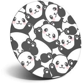 Destination Vinyl ltd Magnet for Refrigerator, Fridge - Cartoon Cute Panda Bears Print for Office, Cabinet and Whiteboard, Magnetic Stickers, 12364