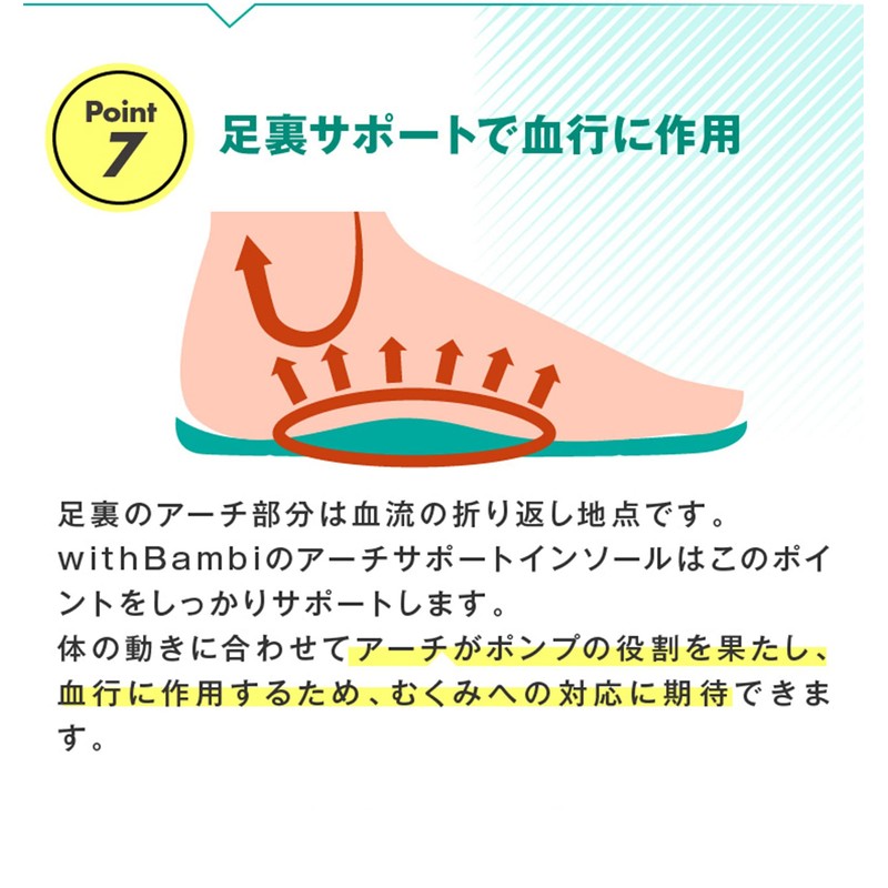 withbambi Insole, Shock Absorption, Standing Work, Arch Support, Heel, Sports,
