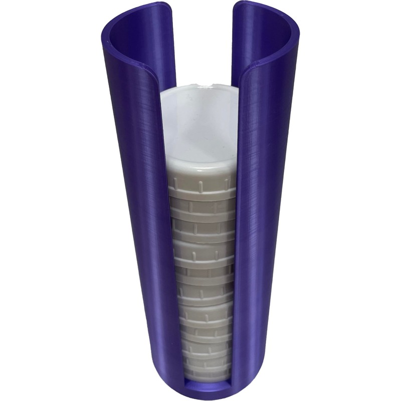 Mason Jar Lid Stack Organizer (Purple, Regular Cap/Ring XT)