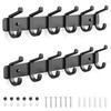 Coat Rack Wall Mounted Heavy-Duty: Metal Coat Hanger 6 Hooks