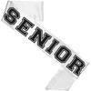 Senior Night Sashes - Black Sparkle White Premium Grade Satin