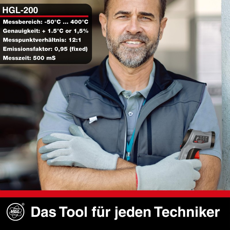 HGL -200 Infrared Thermometer -50°C to 400°C Temperature Meter with
