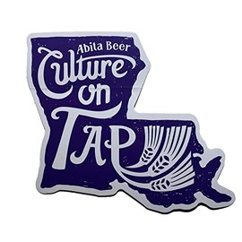 Abita Beer Lousiana Shaped Culture On Tap Sticker | 6" Wide