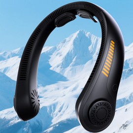 Portable Neck Fan - Neck Fans that Blow Cold Air, Neck Fans with Neckbrace, USB-C Rechargeable Neck Cooler, 5 Speeds, Neck Air Conditioner for Men Women, Workouts, Gardening, Office, Travel, Camping