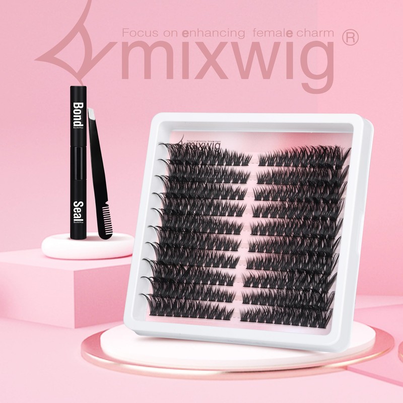 Cat Eye Lash Clusters Kit, 80D, Lash Extension Kit, Natural
