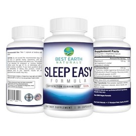 Best Earth Naturals Sleep Easy Supplement with L-Theanine, GABA, 5-HTP and More 30 Count