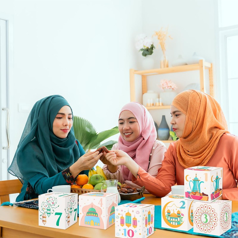 HOWAF 1-30 Ramadan Countdown Boxes, Ramadan Advent Calendar 30 Days