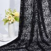CABODYALS 160CM Black Stretch Lace Vintage Floral Fabric for Sewing