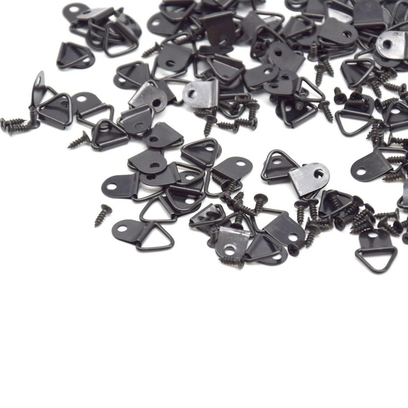 Yosawa 100 Pcs Picture Hooks Triangle Ring Picture Hangers with