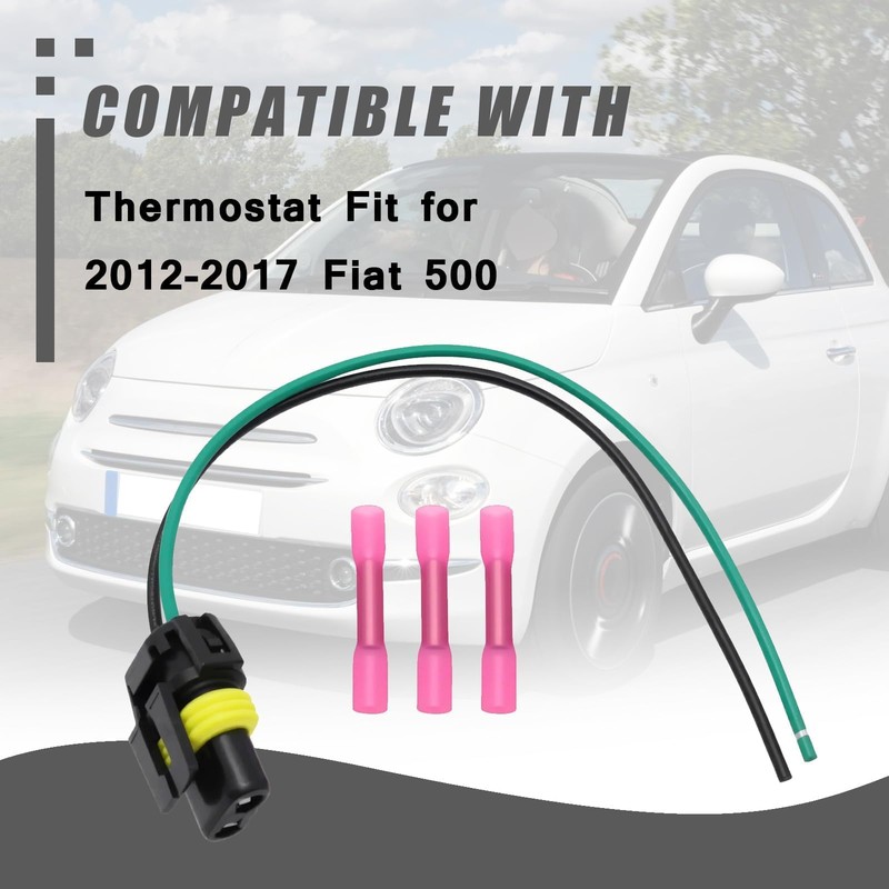 9012 3-Wire Halogen Bulb Connector Pigtail Fit for 2012-2017 Fiat