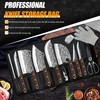 MDHAND 14PCS Professional Butcher Knife Set with Roll Bag, Heavy