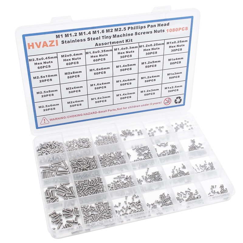HVAZI Metric M1 M1.2 M1.4 M1.6 M2 M2.5 304 Stainless