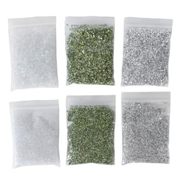 Vidrio Triturado para Manualidades, Relleno de Molde Irregular de Vidrio Triturado con Purpurina para Decoración de Uñas Relleno de Jarrones para Manualidades Decoración de Fabricación de Joyas