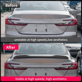 Zekzoop Spoiler Wing Compatible with 2025 Toyota Camry Rear Trunk Spoiler Wing Tail Lip ABS Plastic for Toyota Camry Accessories (Glossy Carbon Fiber Pattern)