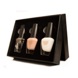 Maya Halal, Breathable & Toxin-Free Vegan Nail Polish (French Manicure Set with Brush).