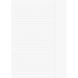 1066945 Brunnen A4 Ring Binder, Loose Leaf Refill Pad, 25 Lines per Page with Margin, 100 Sheets, 70 g/m²