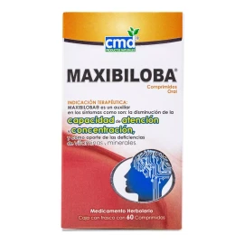 Cmd Laboratorio Maxibiloba 60 Comprimidos Acido Glutámico Y Calcio Cmd