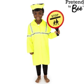 PRETEND TO BEE Unisex Kid's Road Crossing Patrol Sign, Fancy Dress Costume Accessory, Multi-Coloured, 18+ Months