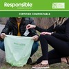 Responsible Products 55 Gallon Kitchen Bin Liners, Certified Compostable, Heavy