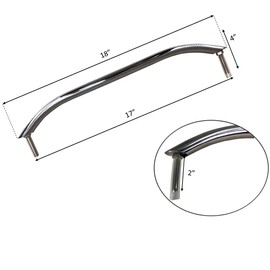 Boat Marine Stainless Steel HANDRAIL 18 INCHES with Studs Hardware
