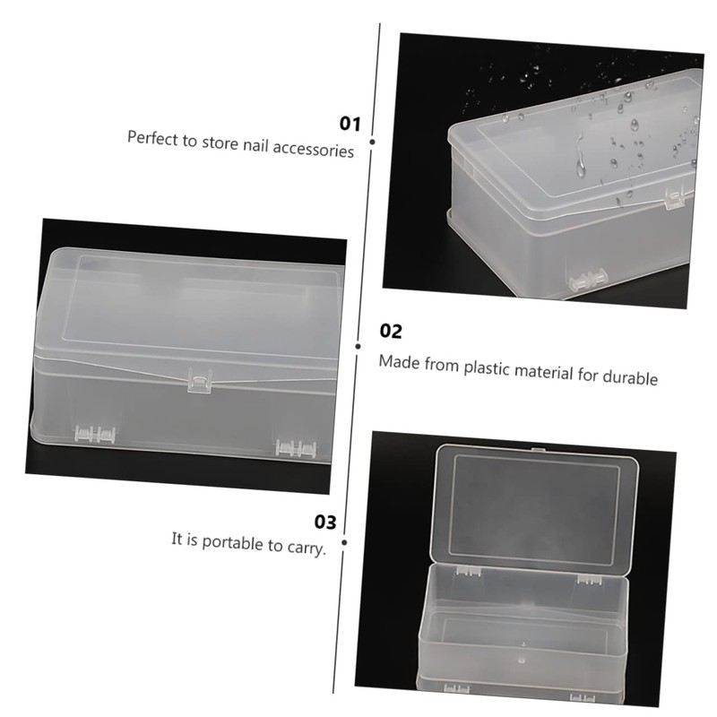 Ipetboom Double Layer Nail Tools Storage Box Organizer Dividers for