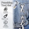 100 Pcs Eyelet Punch Kit with Punching Tools,Grommet Kit with
