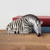 Hand Carved Soapstone Zebra Shelf Sitting Sculpture - Fair Trade