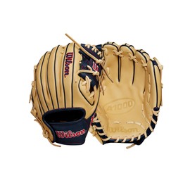 Wilson Fall 2024 A1000® PF11 11” Infield Baseball Glove - Blonde/Navy/Red, Right Hand Throw